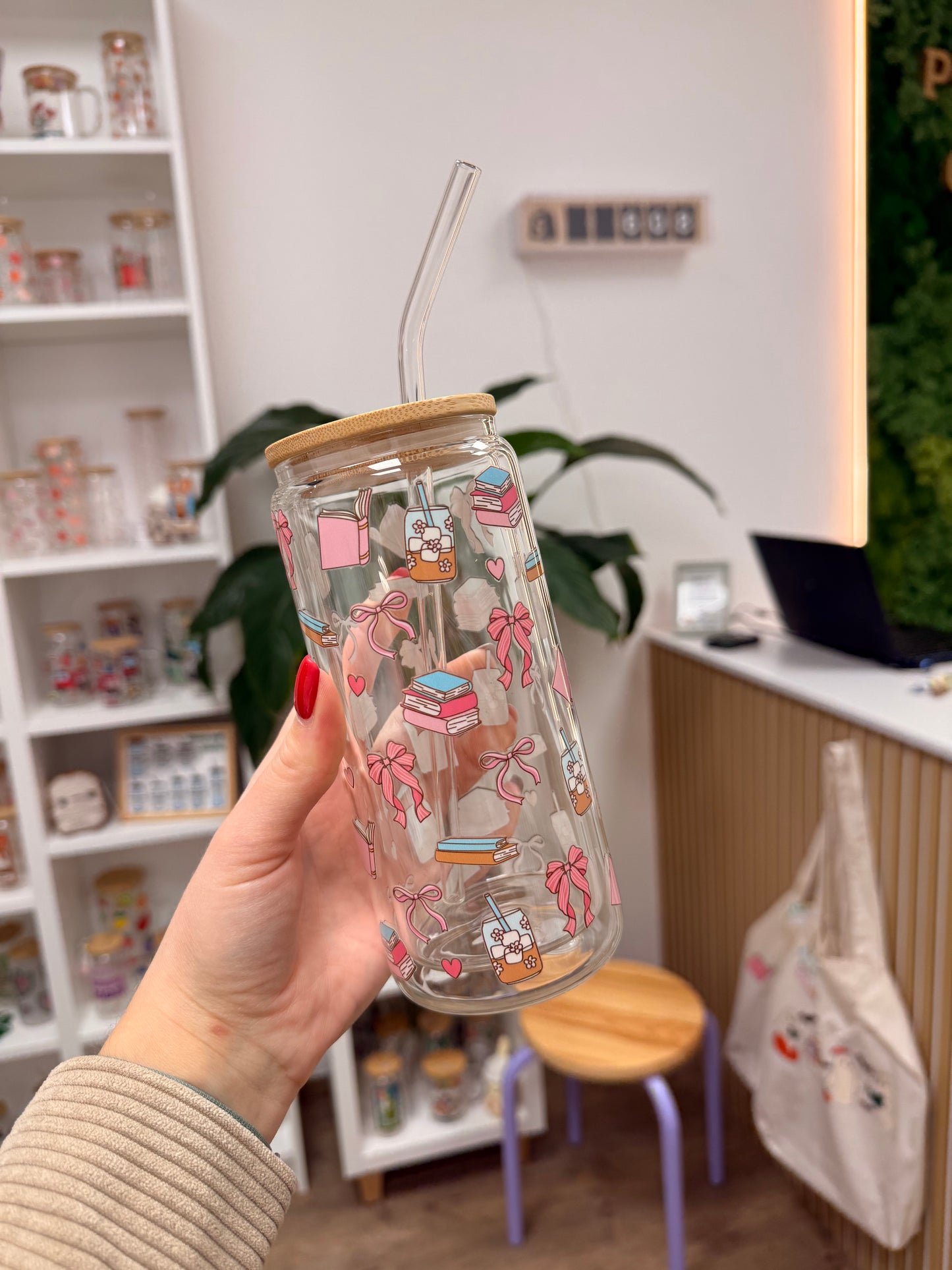 Glass Cup "Girly Bookish“ doppelwandig 16oz