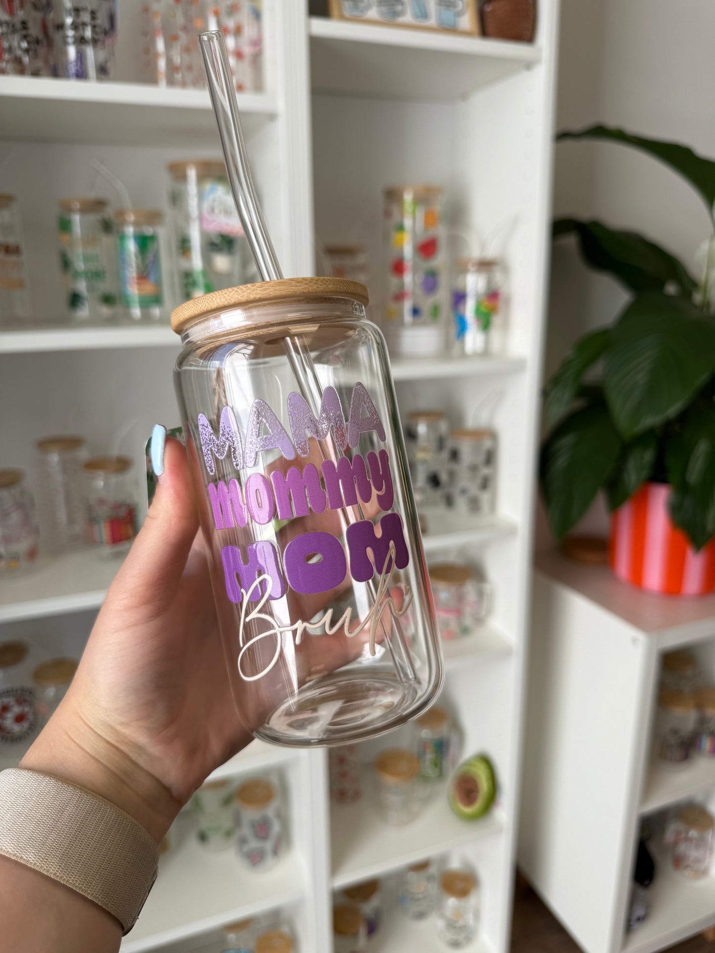 Glass Cup "Mama Mommy…" 16oz