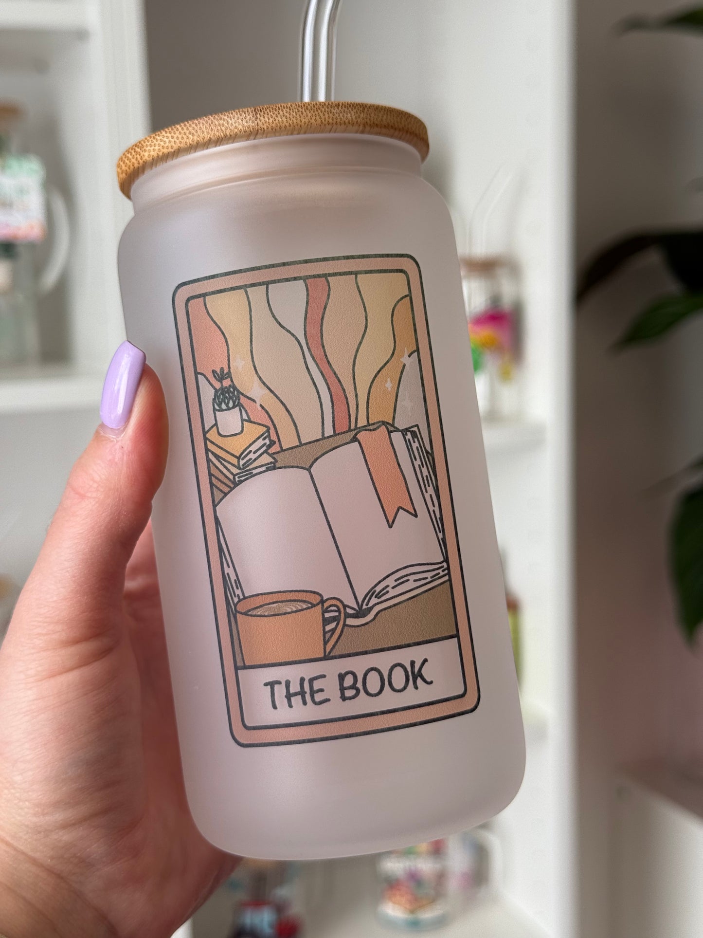 Glass Cup "The Book“ milchig 16oz