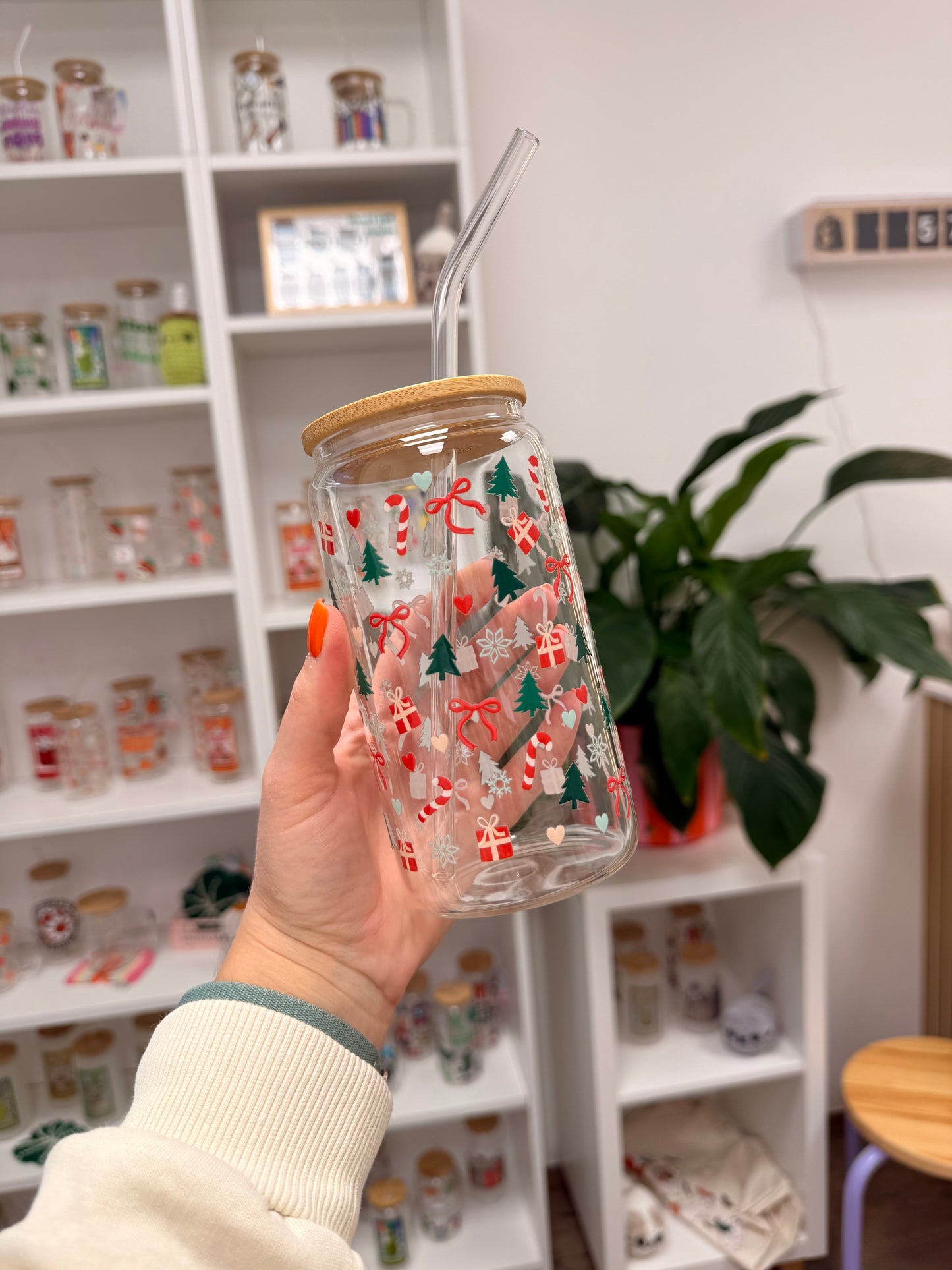 Glass Cup "Winter World“ 16oz