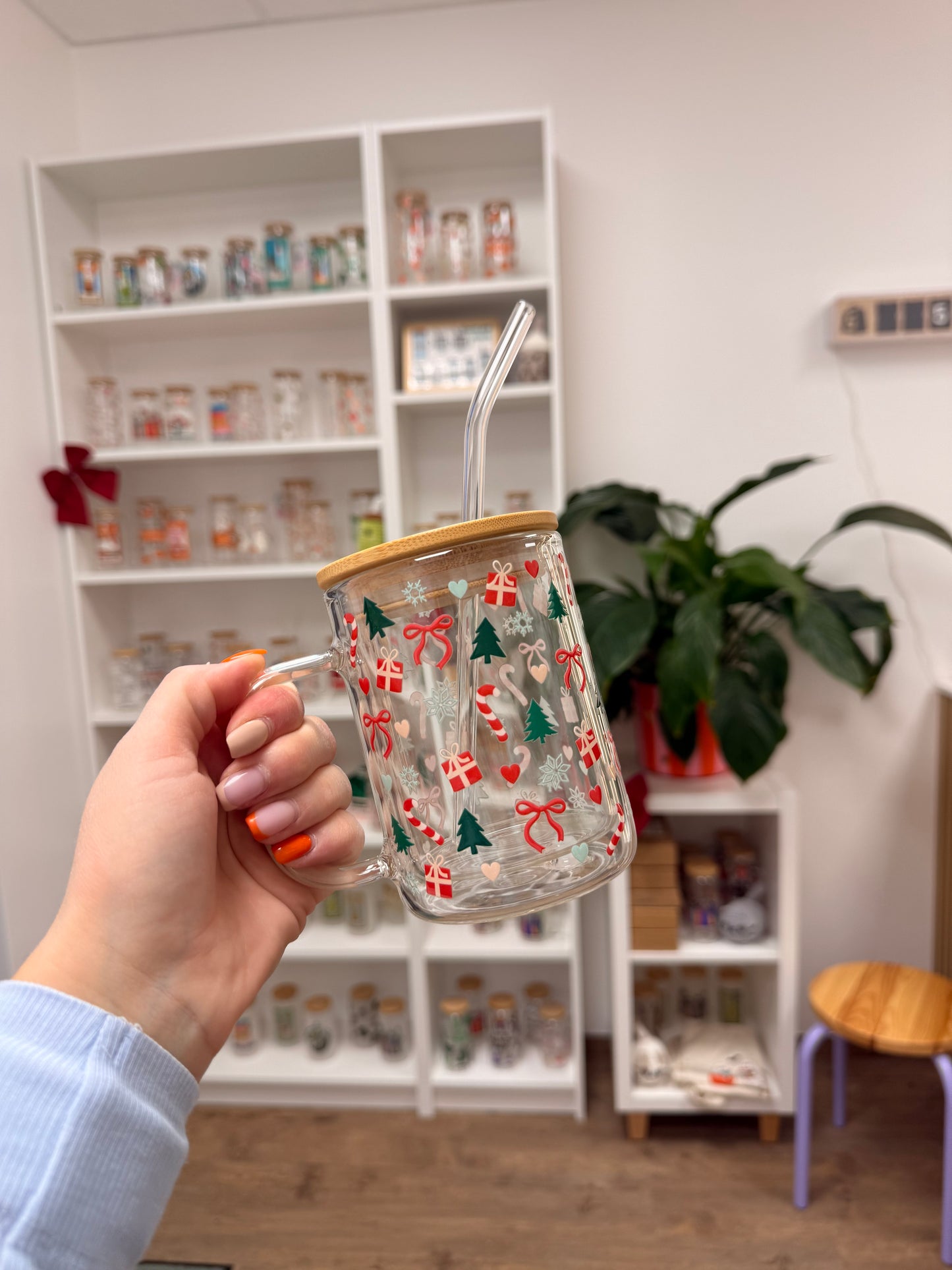 Glass Mug "Winter World" doppelwandig 15oz