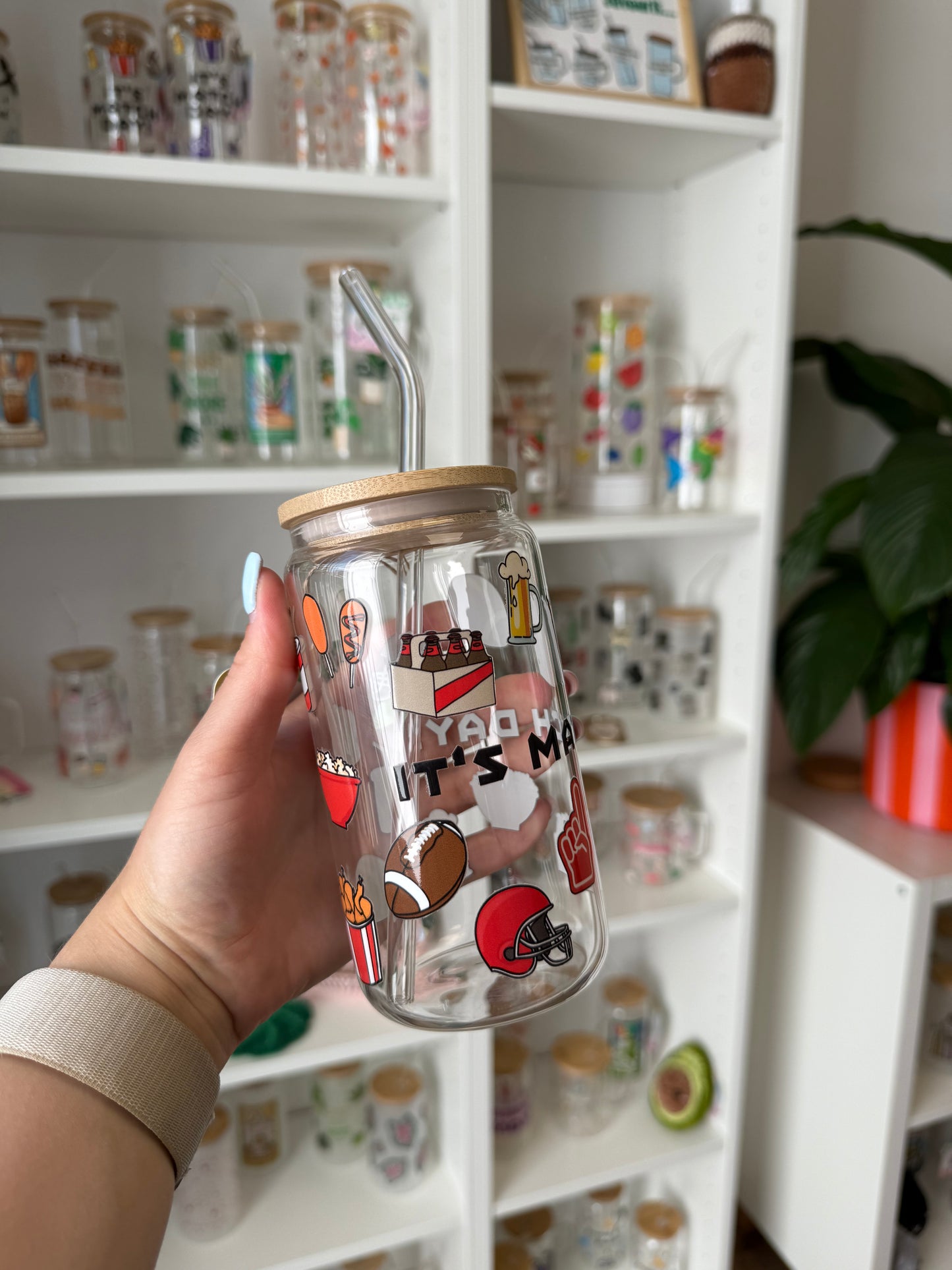 Glass Cup "It's Match Day“ 16oz