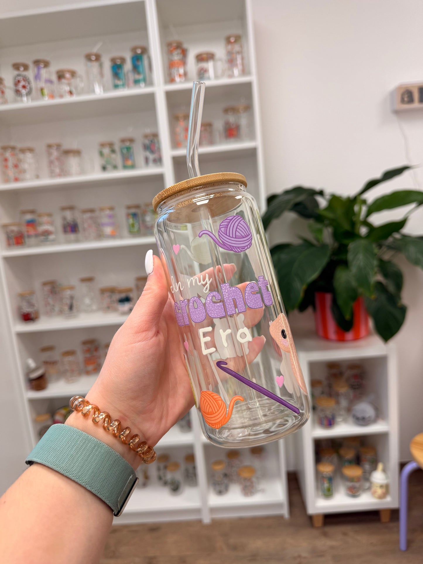 Glass Cup "Crochet“ doppelwandig 16oz