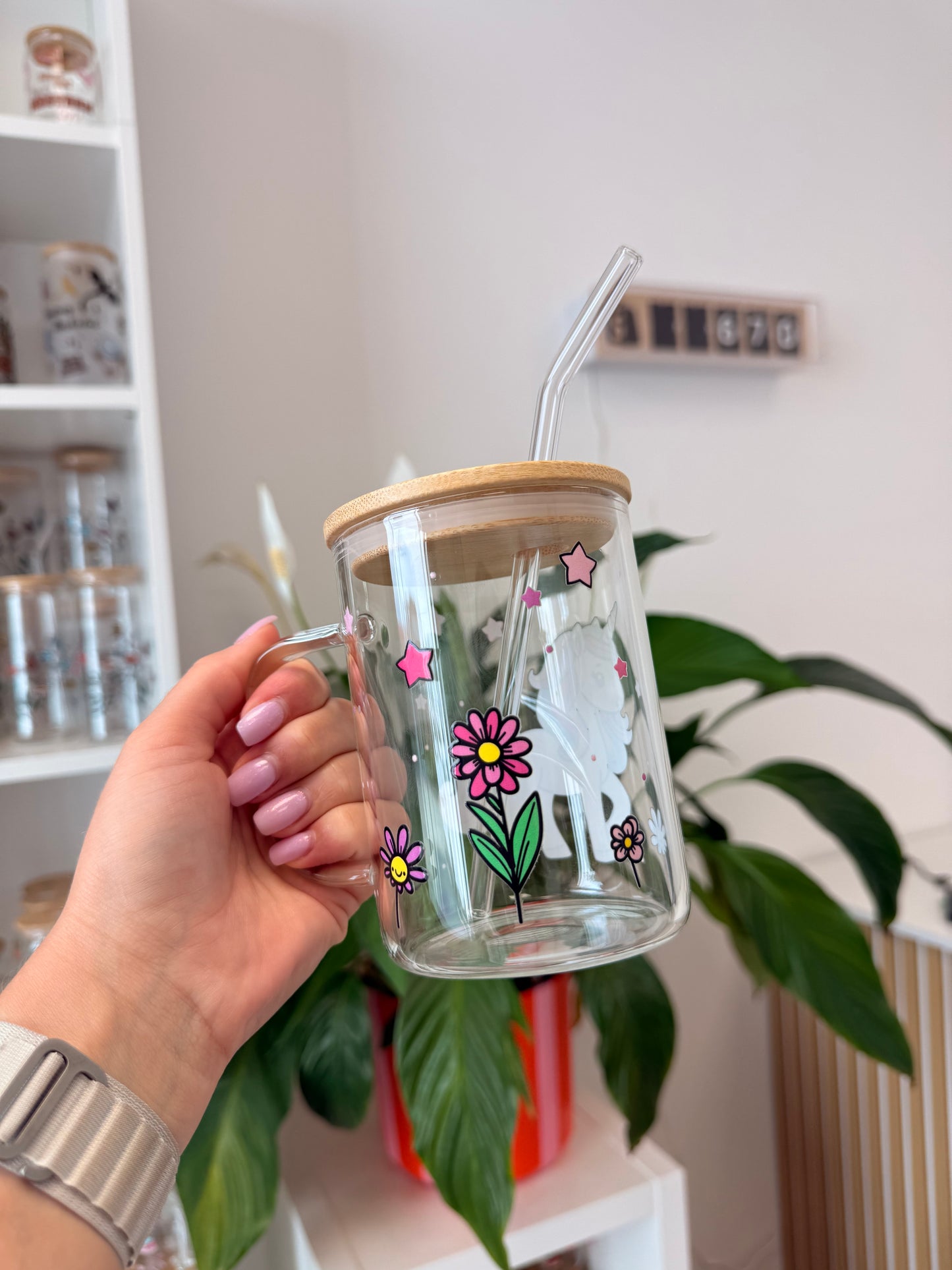 Glass Mug "Einhorn" 17oz