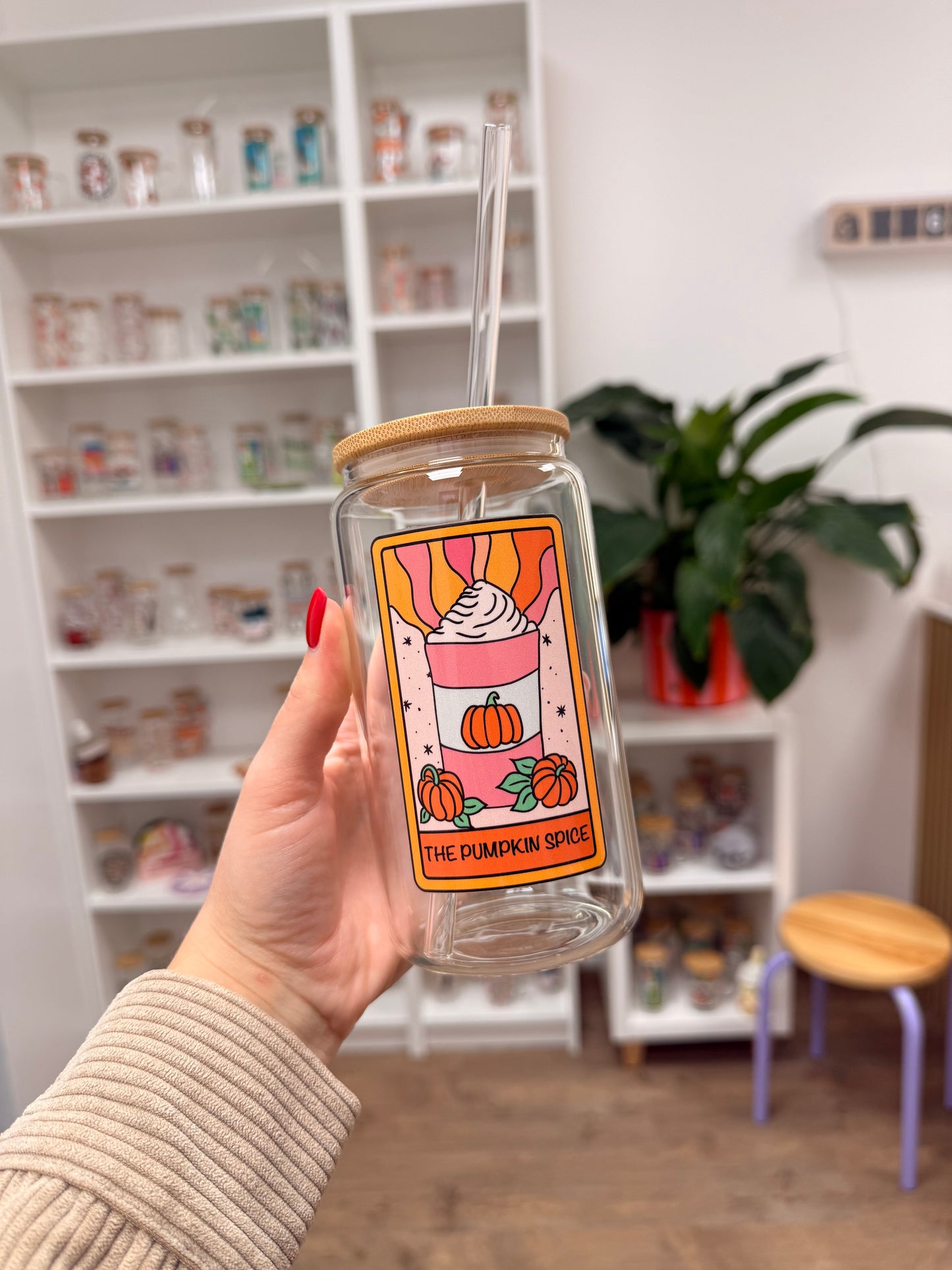 Glass Cup "Pumpkin Spice“ 16oz