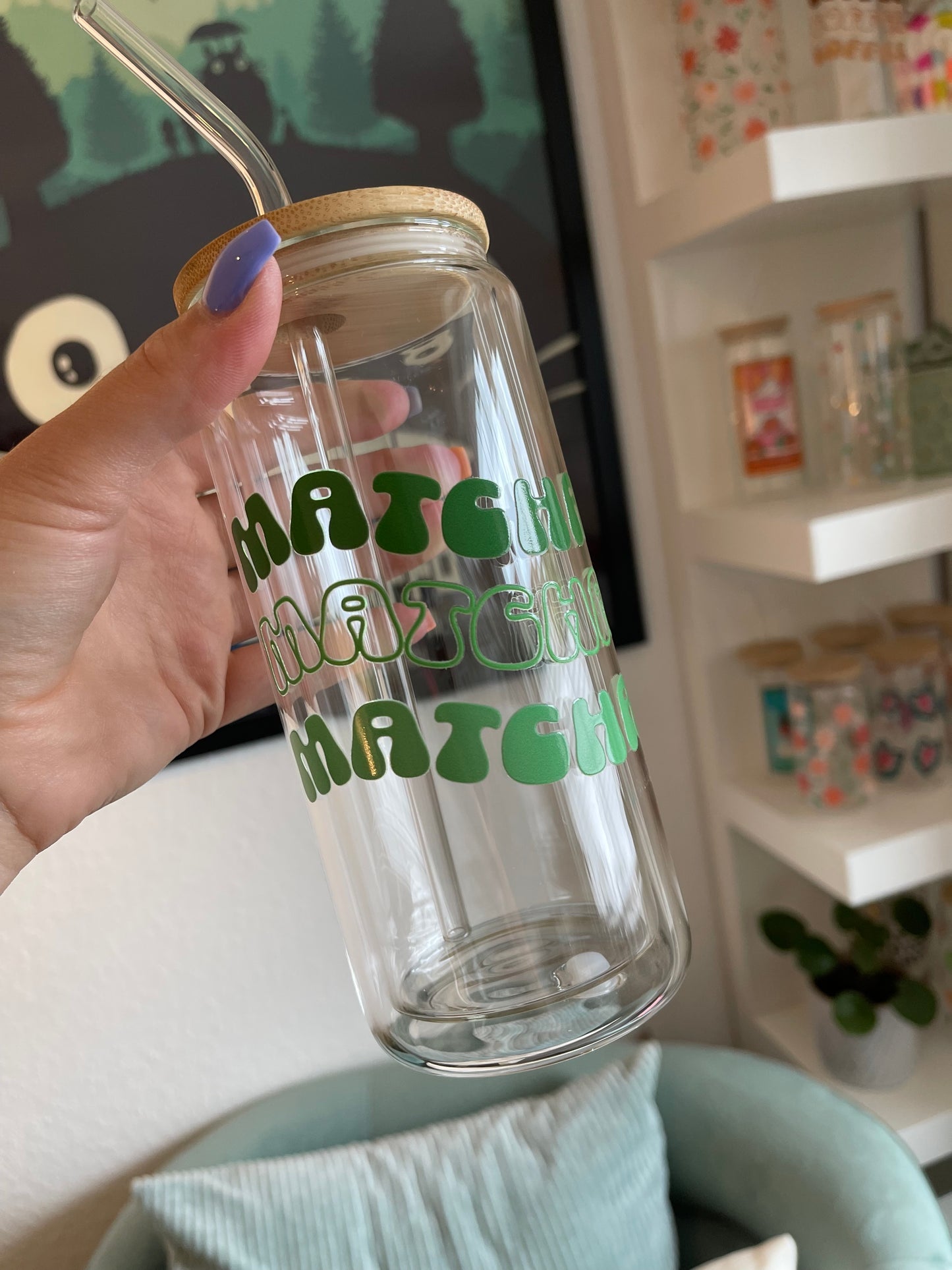 Glass Cup "Matcha" doppelwandig 16oz