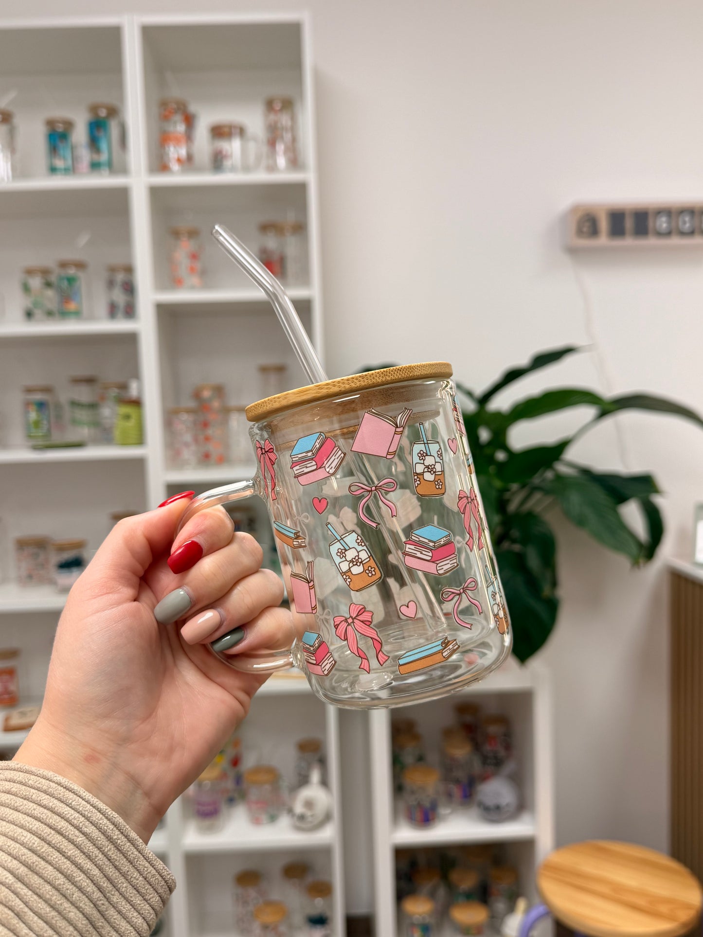 Glass Mug "Girly Bookish“ doppelwandig 15oz