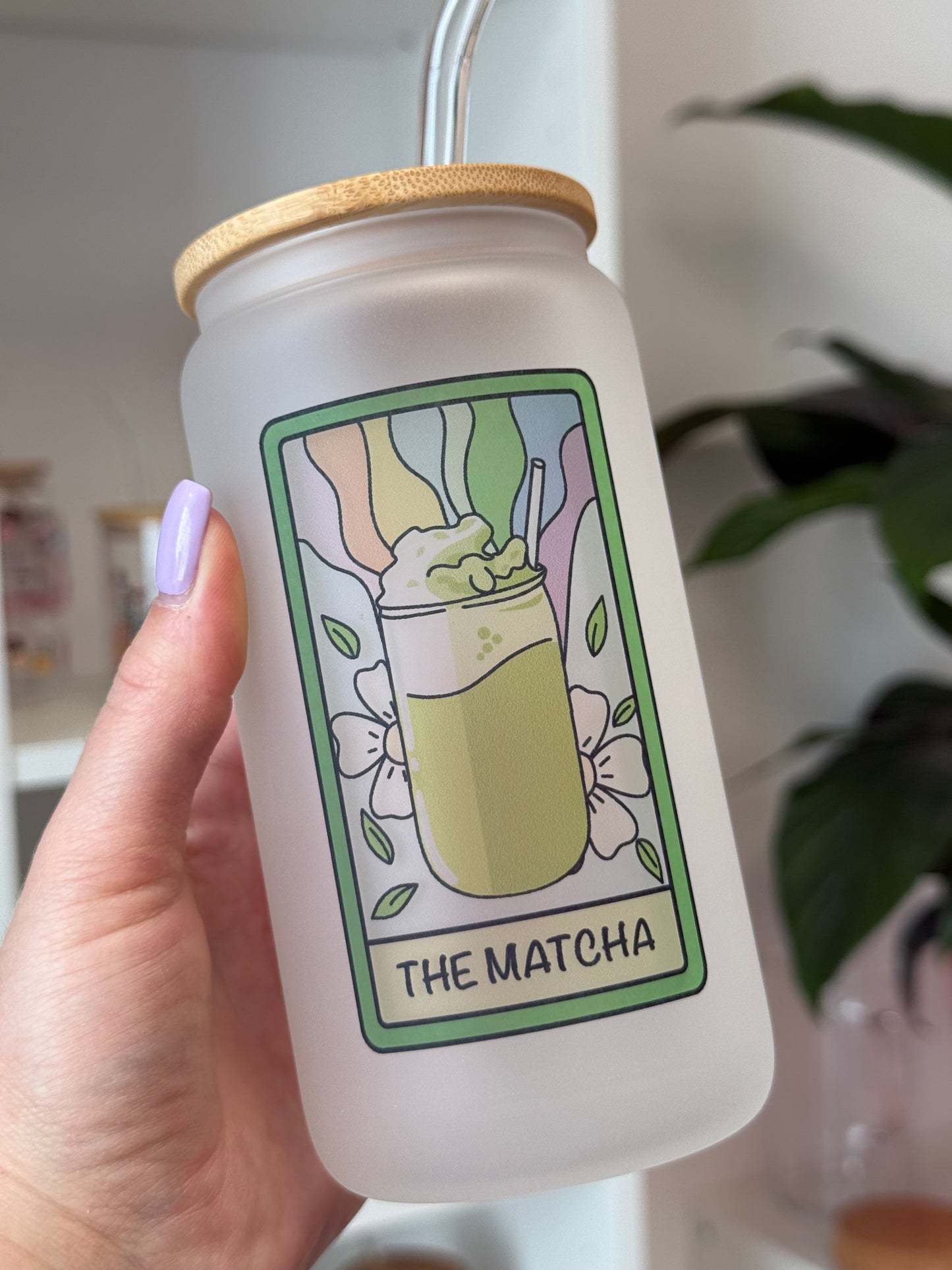 Glass Cup "The Matcha“ milchig 16oz