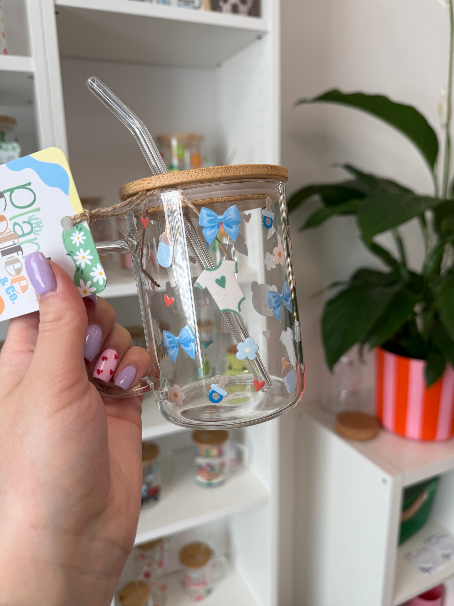 Glass Mug "Boymom" 17oz