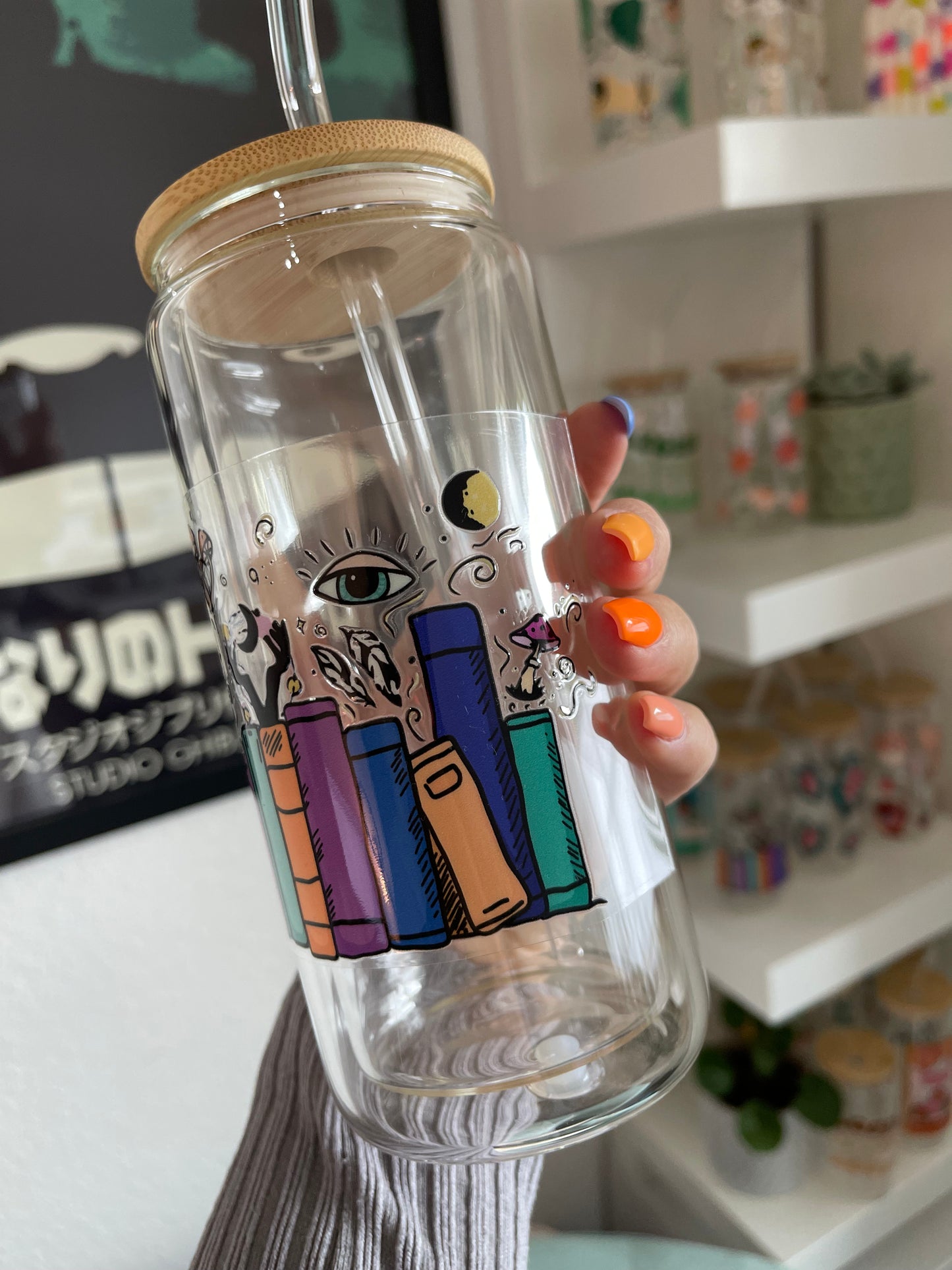 Glass Cup "Mystic books“ double-walled 16oz