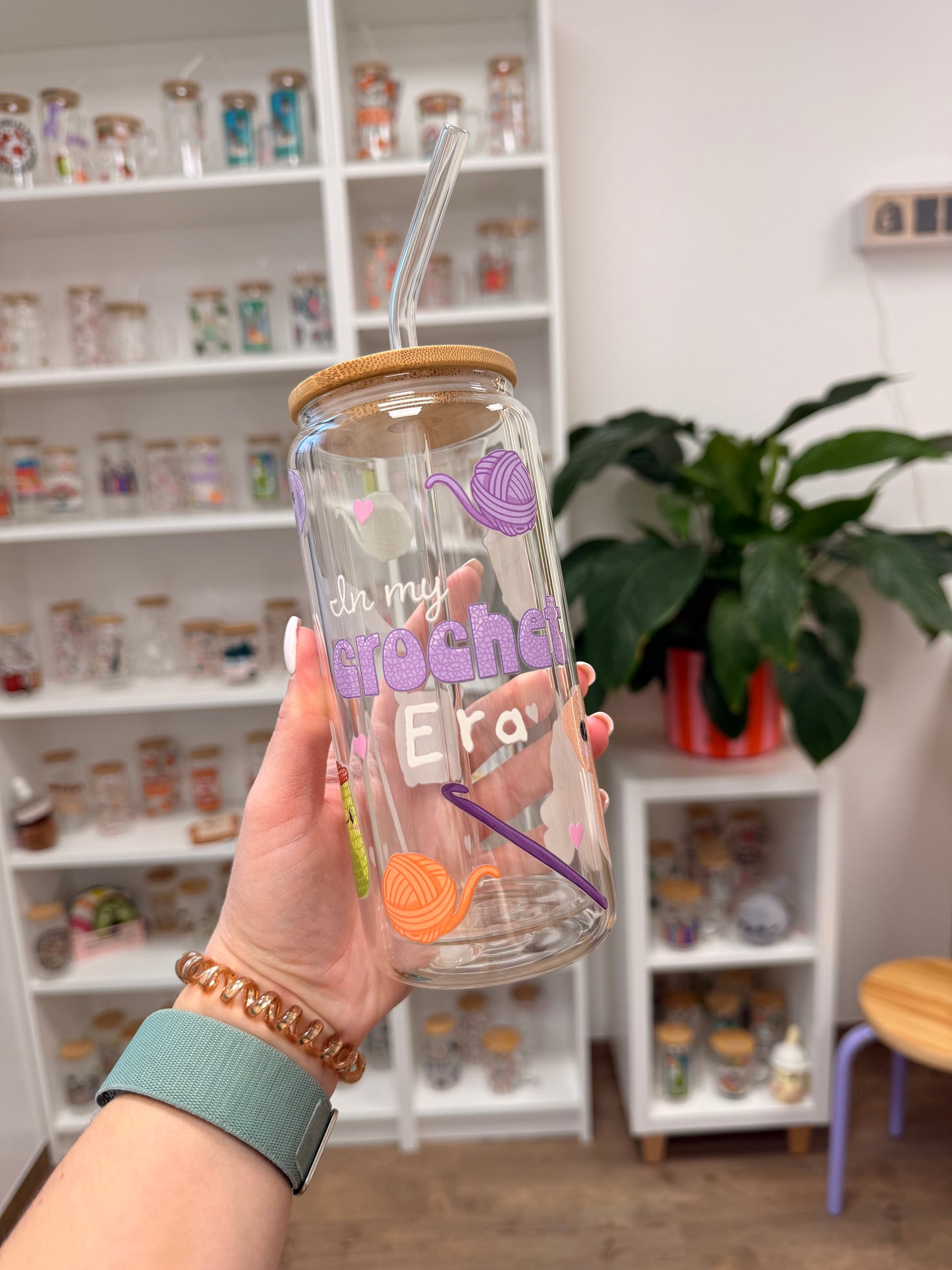 Glass Cup "Crochet“ doppelwandig 16oz