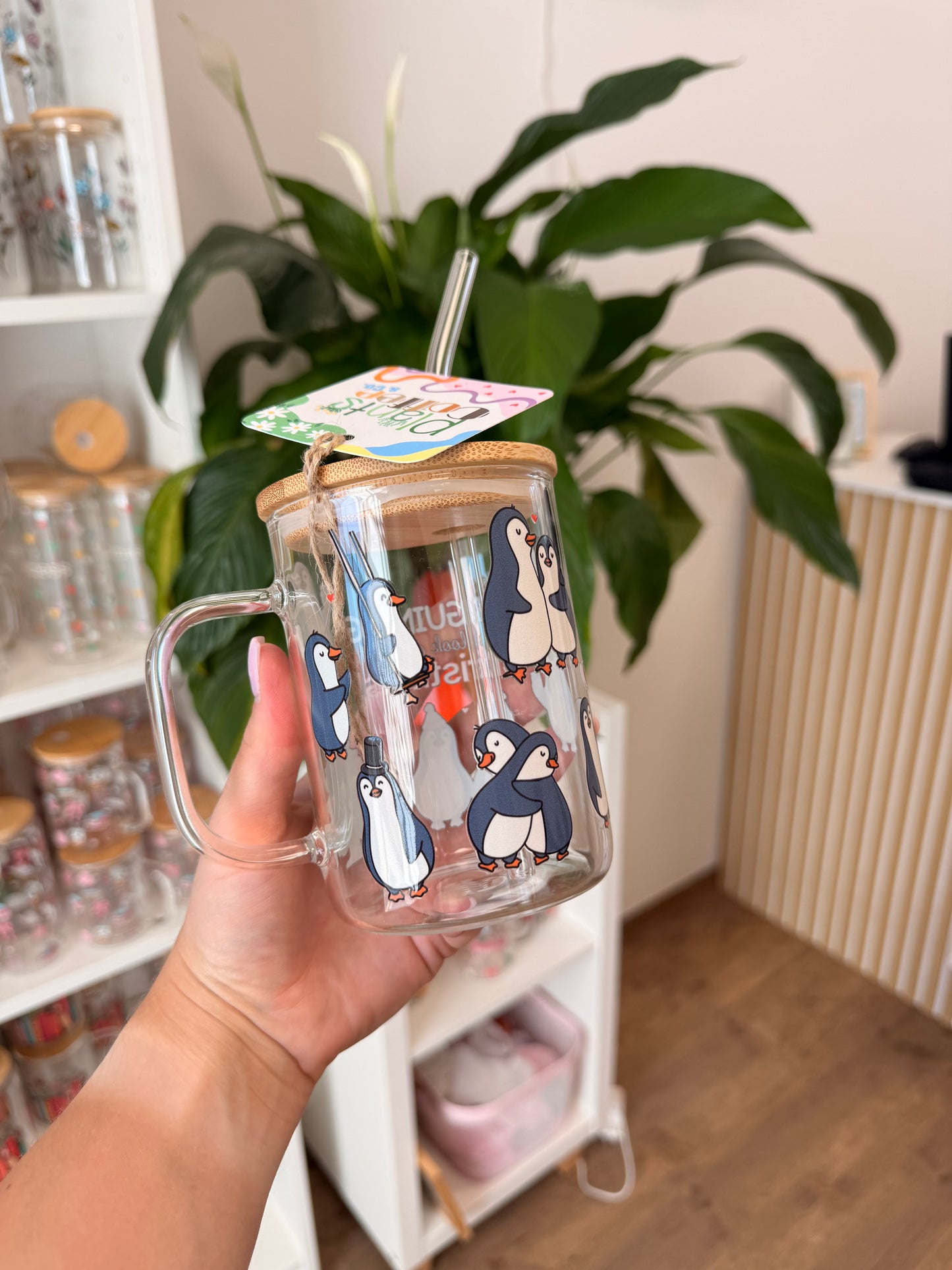 Glass Mug "Penguin" 17oz