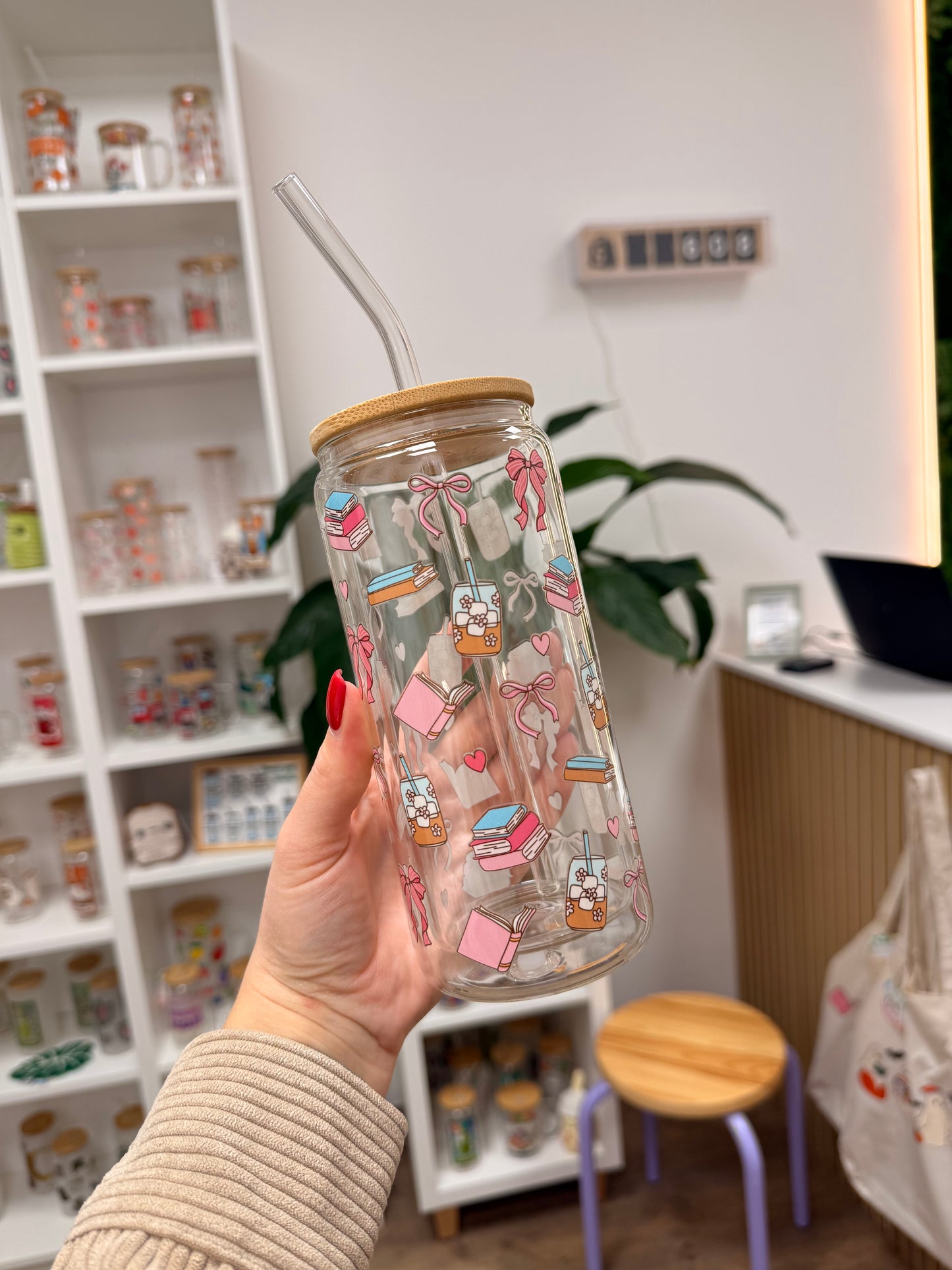 Glass Cup "Girly Bookish“ doppelwandig 16oz