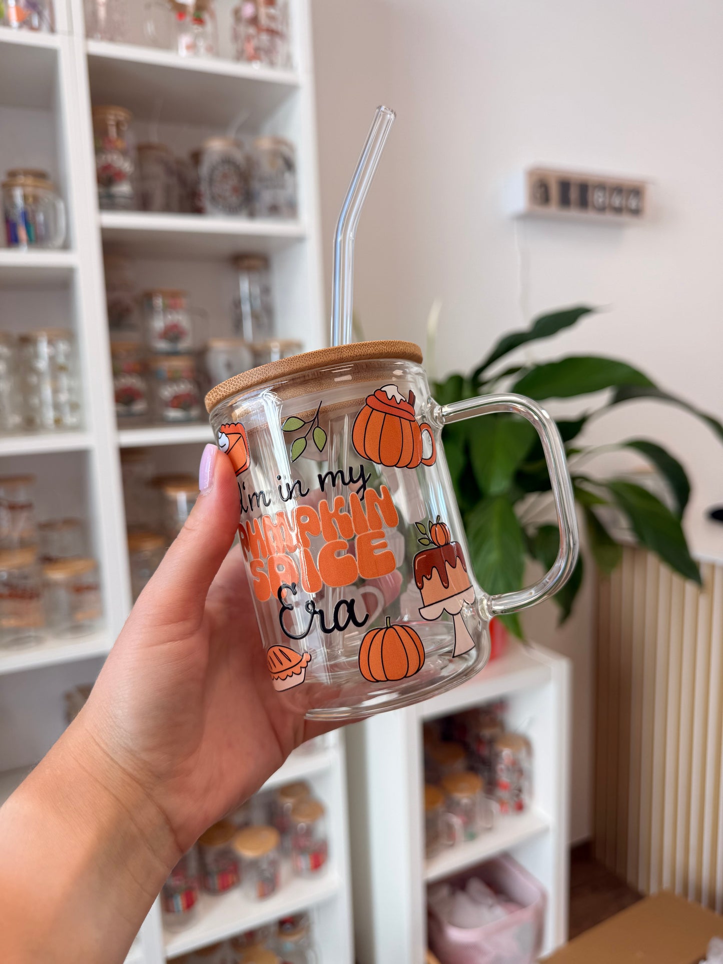 Glass Mug "Pumpkin Spice Era“ doppelwandig 15oz
