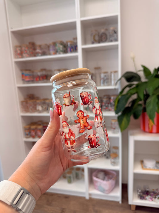Glass Cup "Sweet X-Mas" 16oz