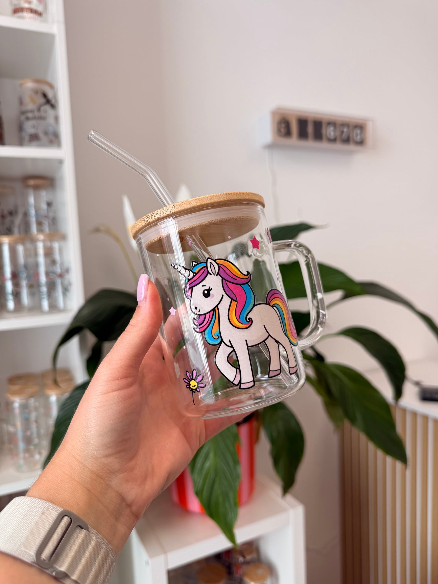 Glass Mug "Einhorn" 17oz