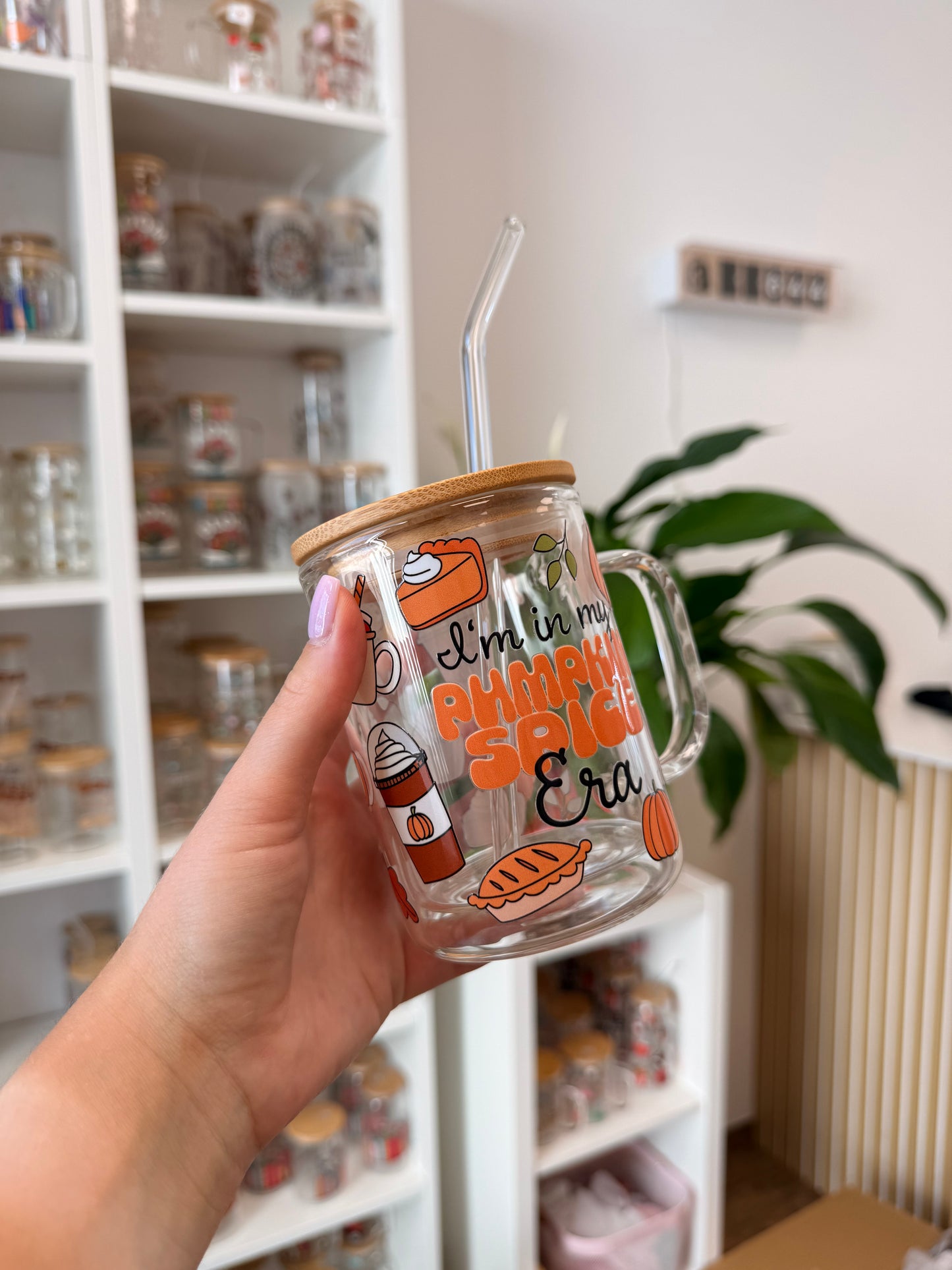 Glass Mug "Pumpkin Spice Era“ doppelwandig 15oz