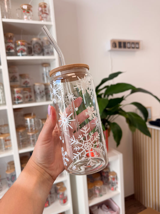 Glass Cup "Snow“ 20oz
