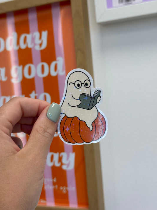 Sticker "nerdy book ghost"