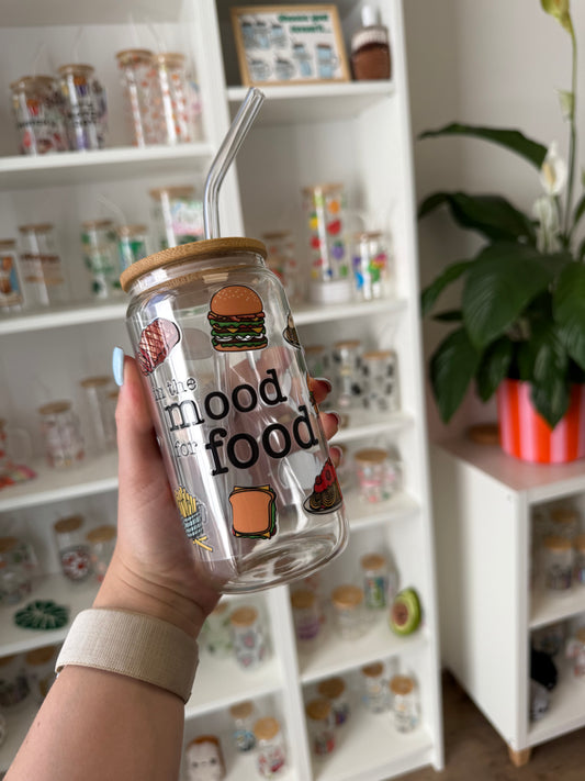 Glass Cup "Food" 16oz