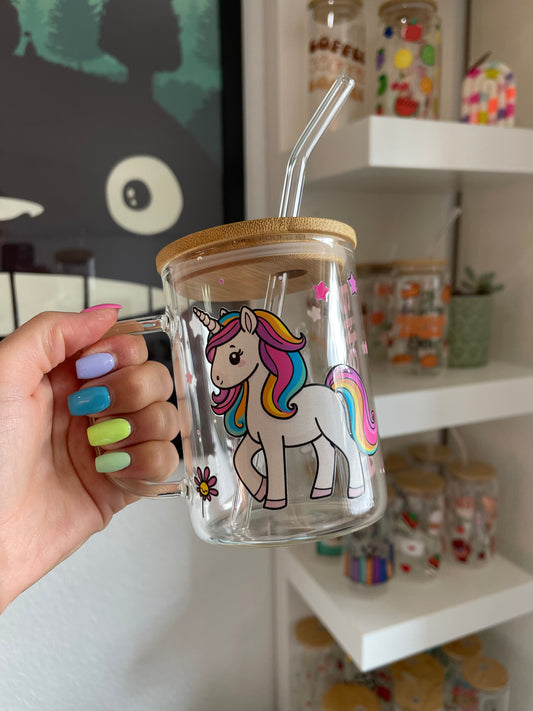 Glass Mug "Einhorn" 17oz