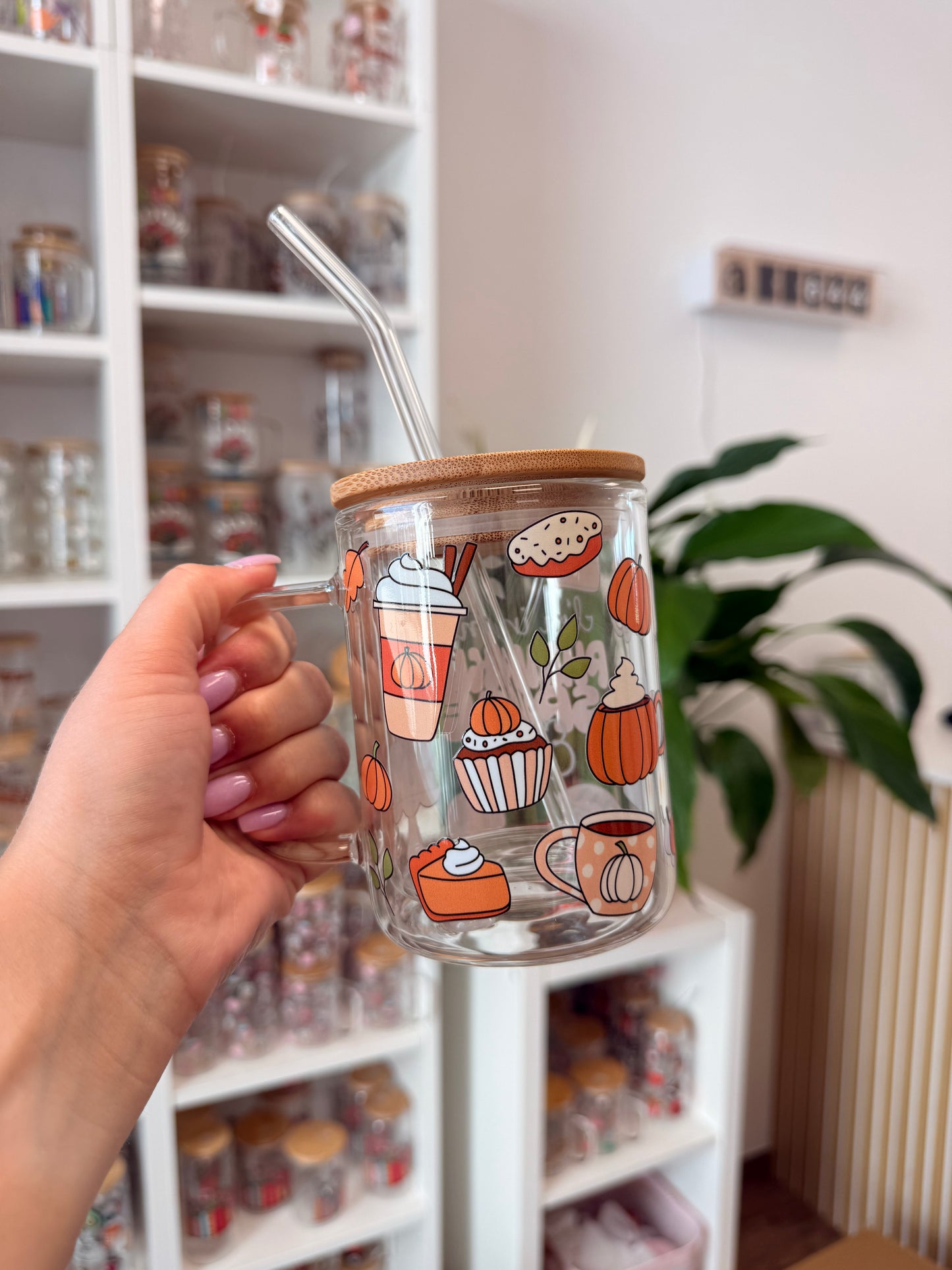 Glass Mug "Pumpkin Spice Era“ doppelwandig 15oz