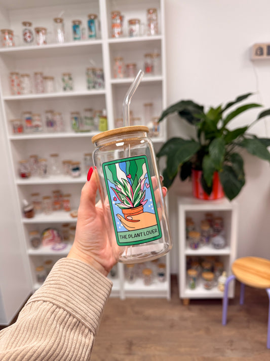 Glass Cup "Plant Lover“ 16oz