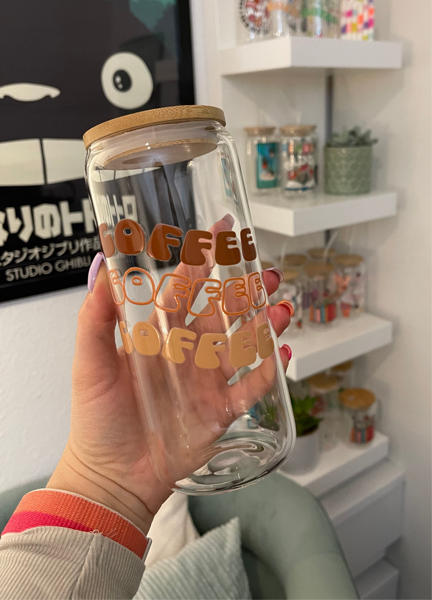 Glass Cup "Coffee" 22oz