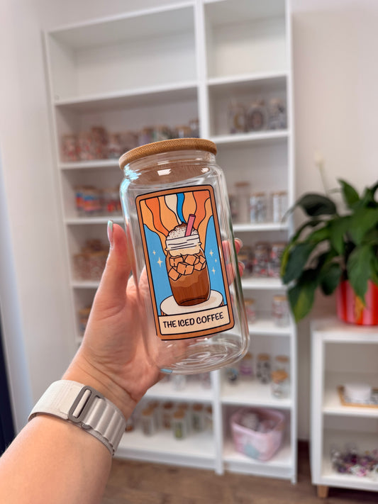 B-Ware* Glass Cup "The iced Coffee“ 16oz