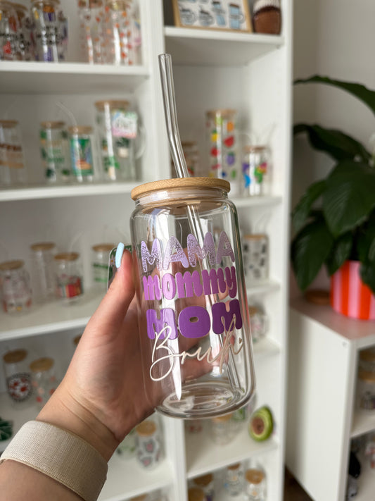 Glass Cup "Mama Mommy…" 16oz