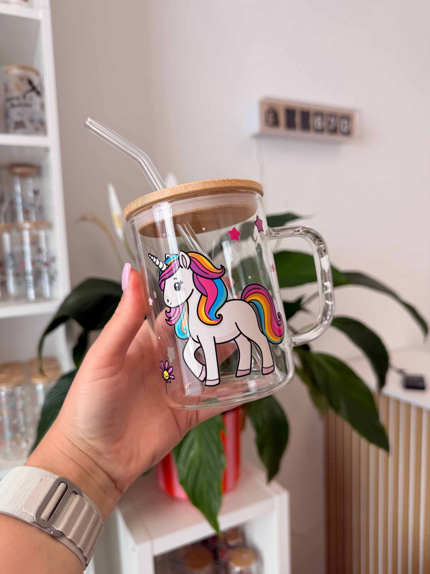 Glass Mug "Einhorn" 17oz