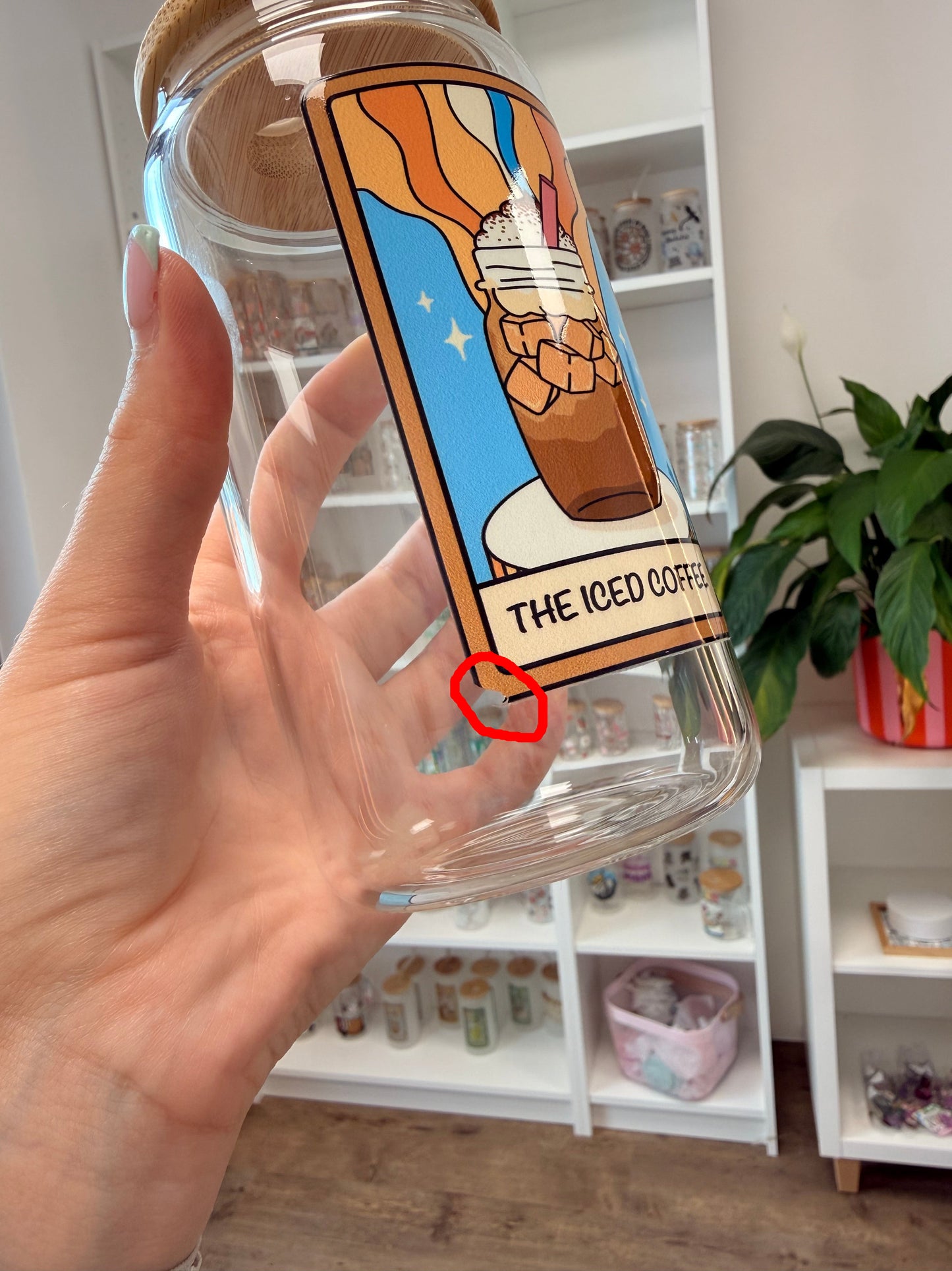 B-Ware* Glass Cup "The iced Coffee“ 16oz