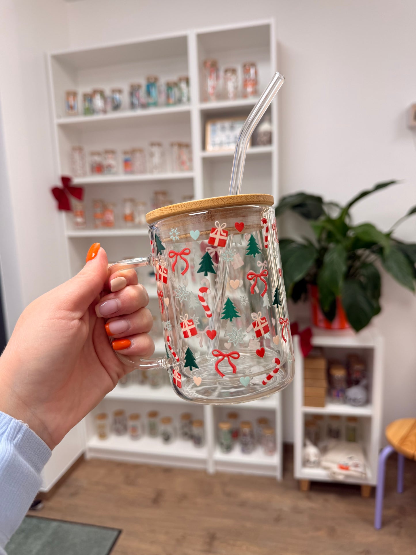 Glass Mug "Winter World" doppelwandig 15oz