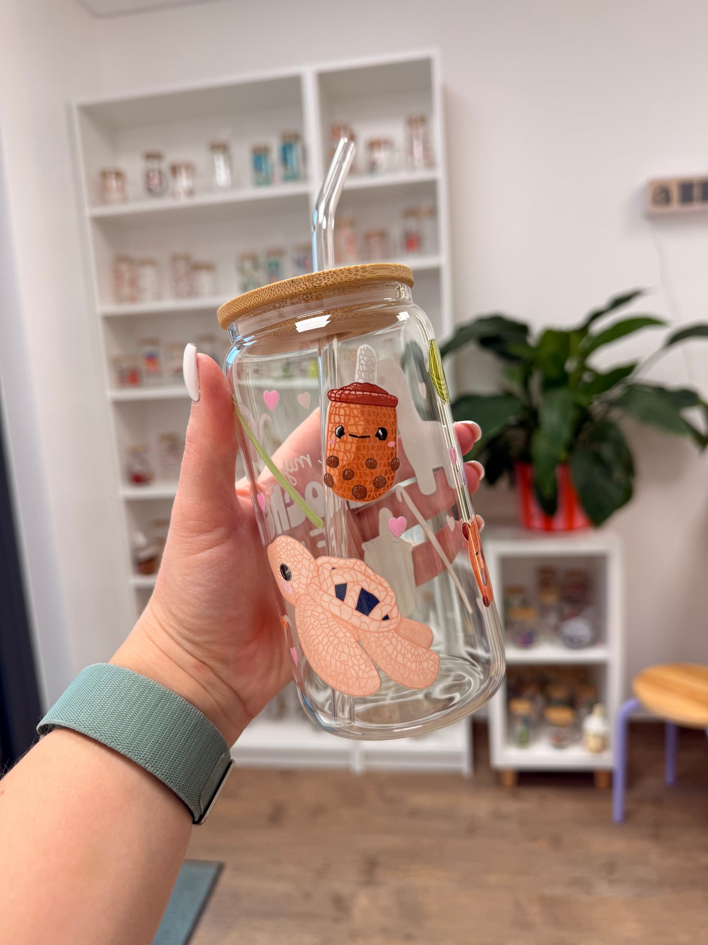 Glass Cup "Crochet“ 16oz