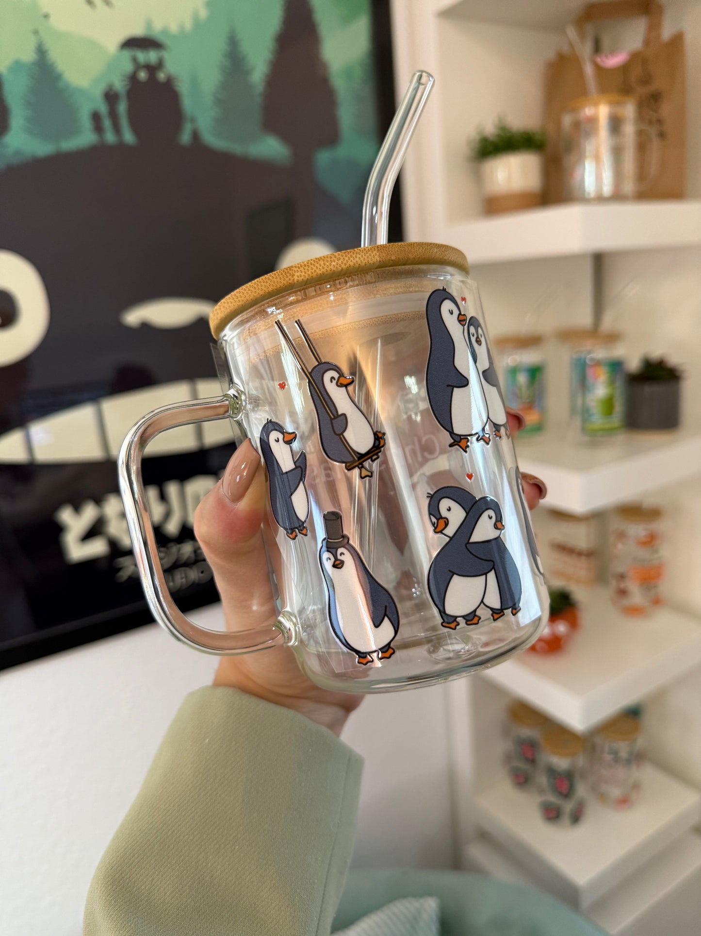 Glass Mug "Penguin“ doppelwandig 15oz