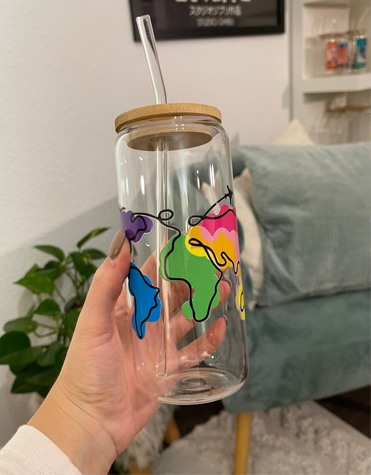 Glass Cup "Coloured World“ 22oz