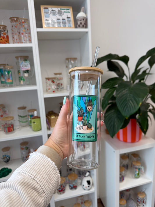 Glass Tumbler "Plant Store“ 25oz