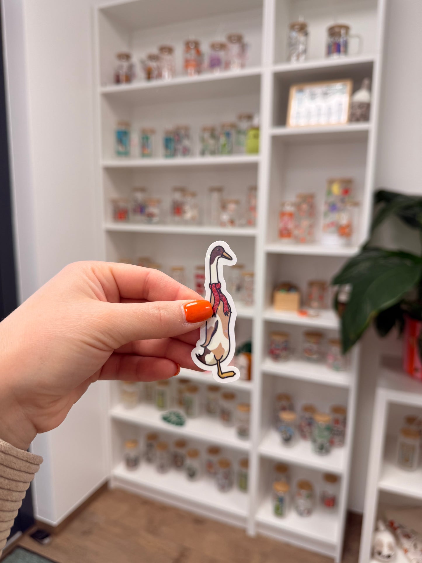 Sticker "Duck with a scarf"