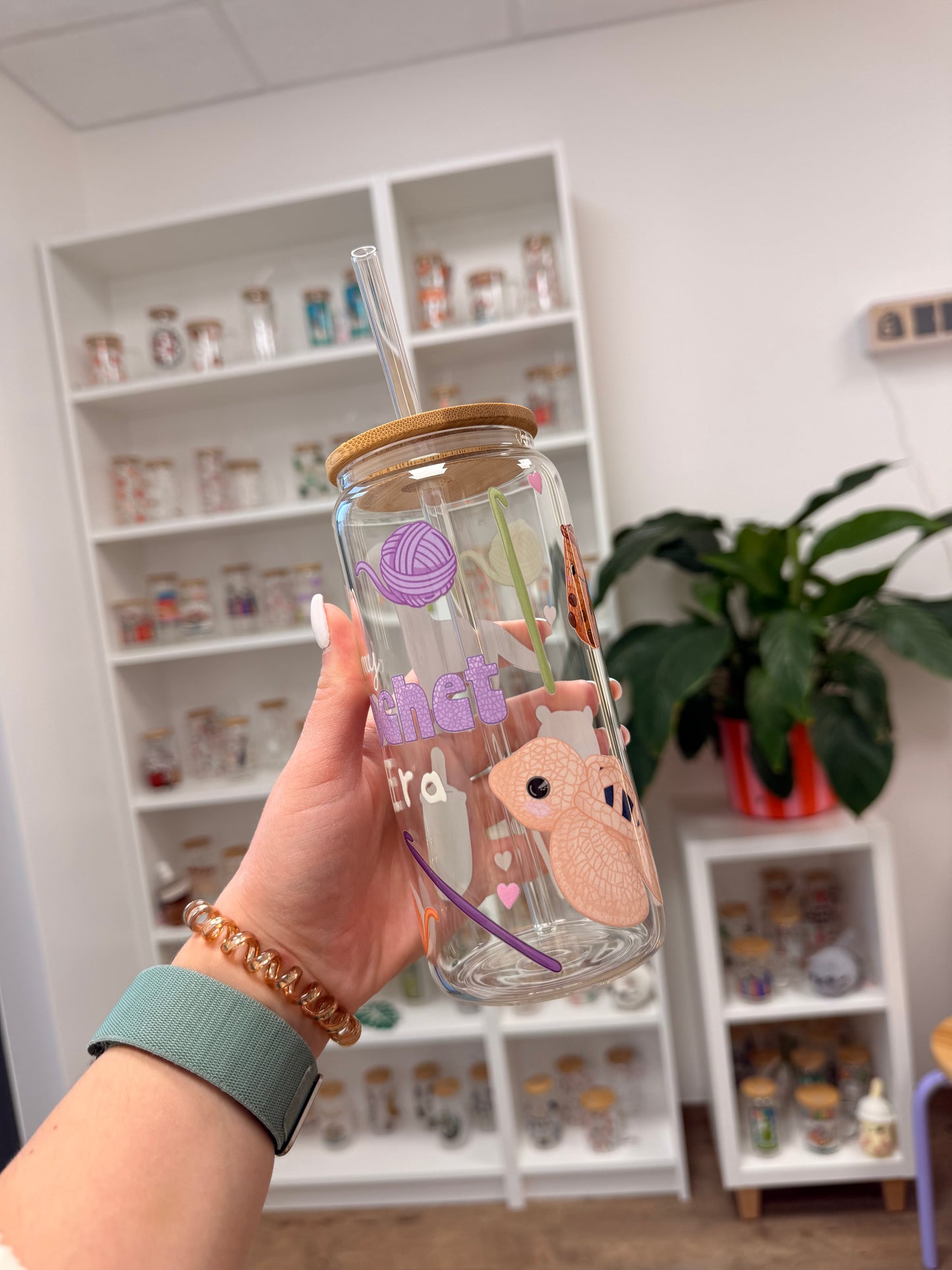 Glass Cup "Crochet“ 20oz