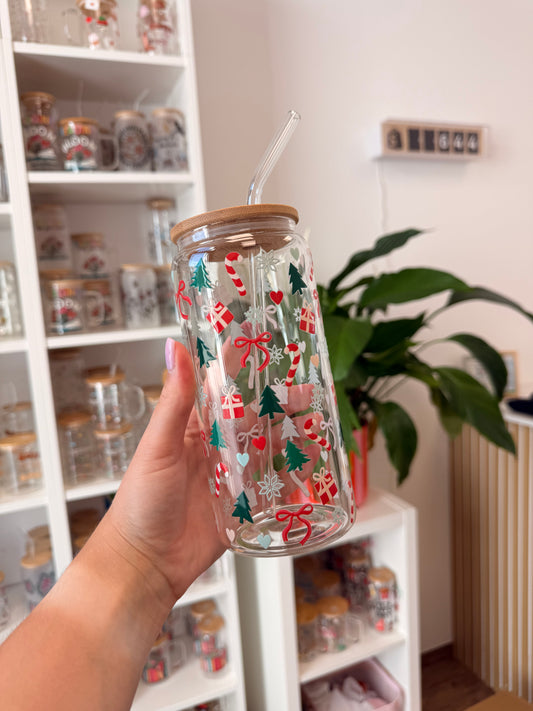 Glass Cup "Winter World“ 20oz
