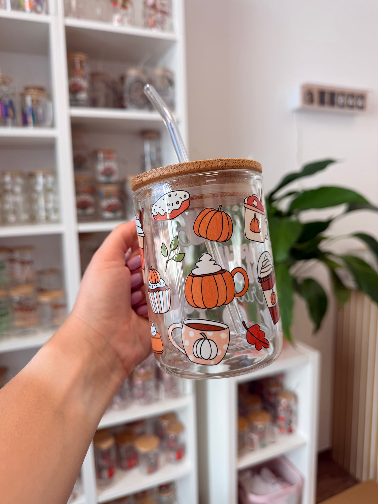Glass Mug "Pumpkin Spice Era“ doppelwandig 15oz