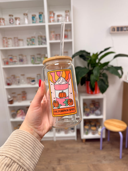 Glass Cup "Pumpkin Spice“ 16oz