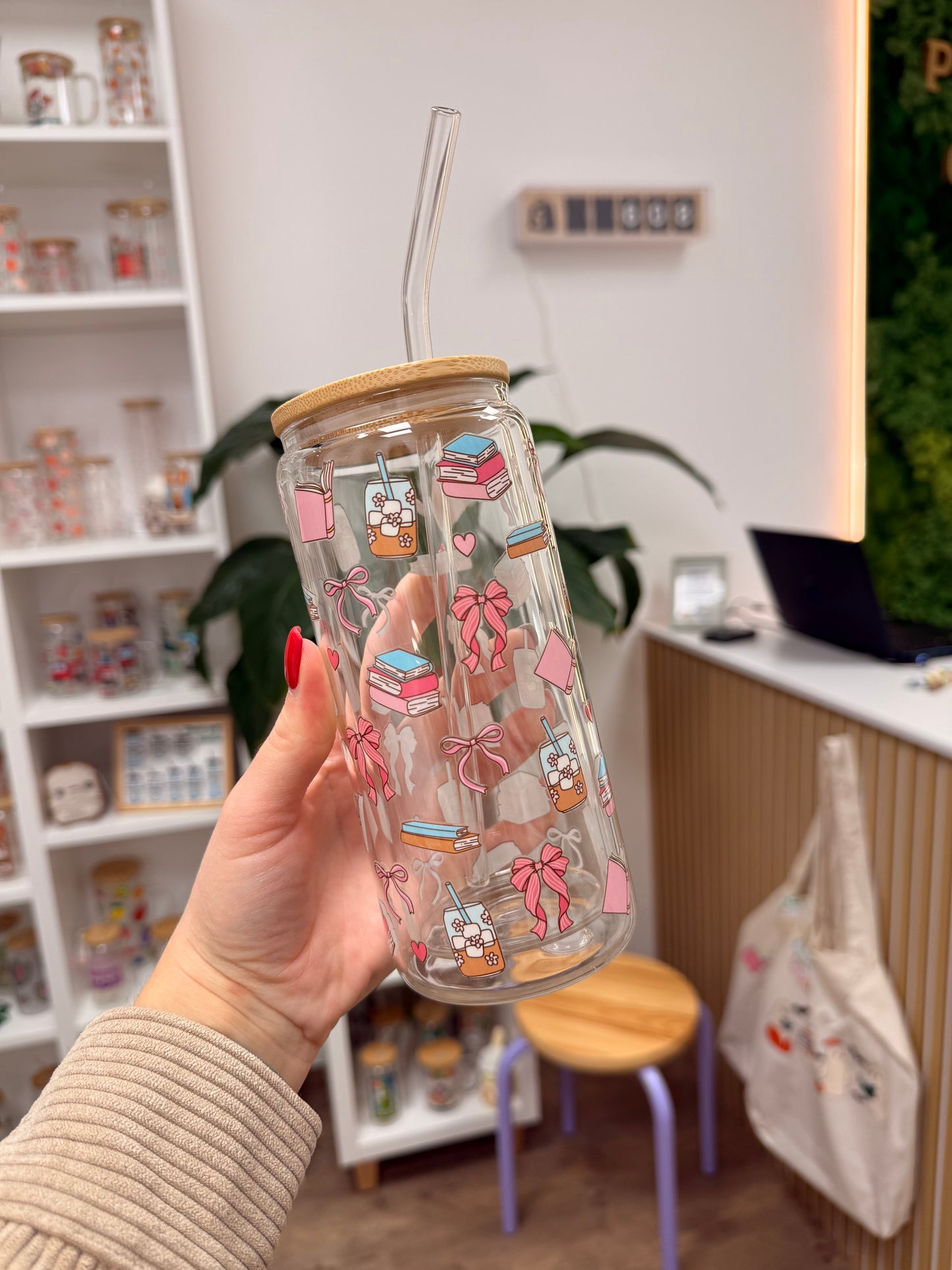 Glass Cup "Girly Bookish“ doppelwandig 16oz