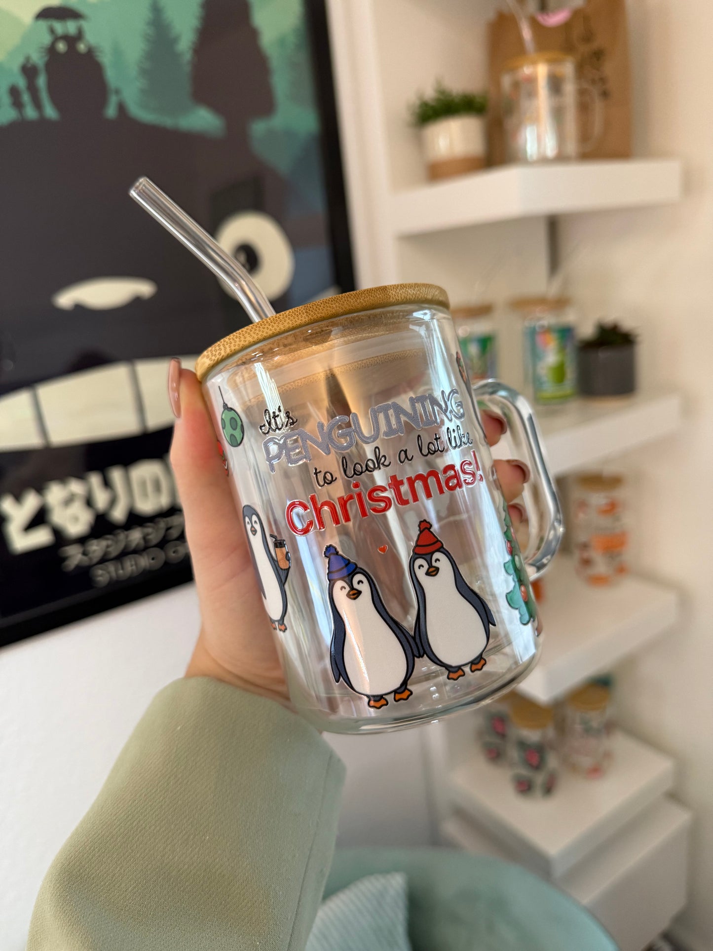 Glass Mug "Penguin“ doppelwandig 15oz