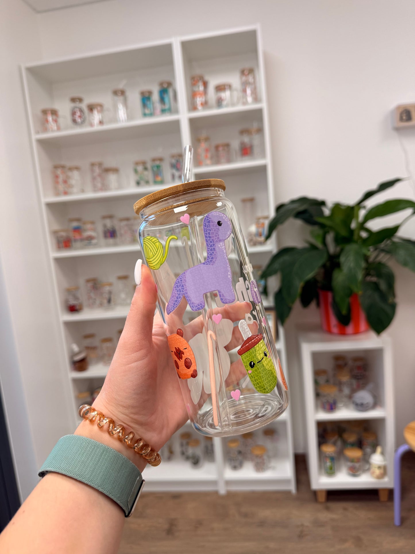 Glass Cup "Crochet“ 20oz