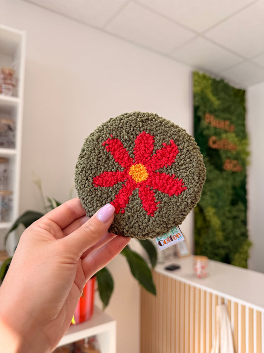 Mugrug "Flower" oliv