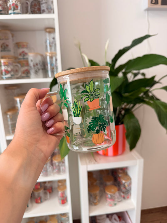 Glass Mug "Just one more Plant" 17oz