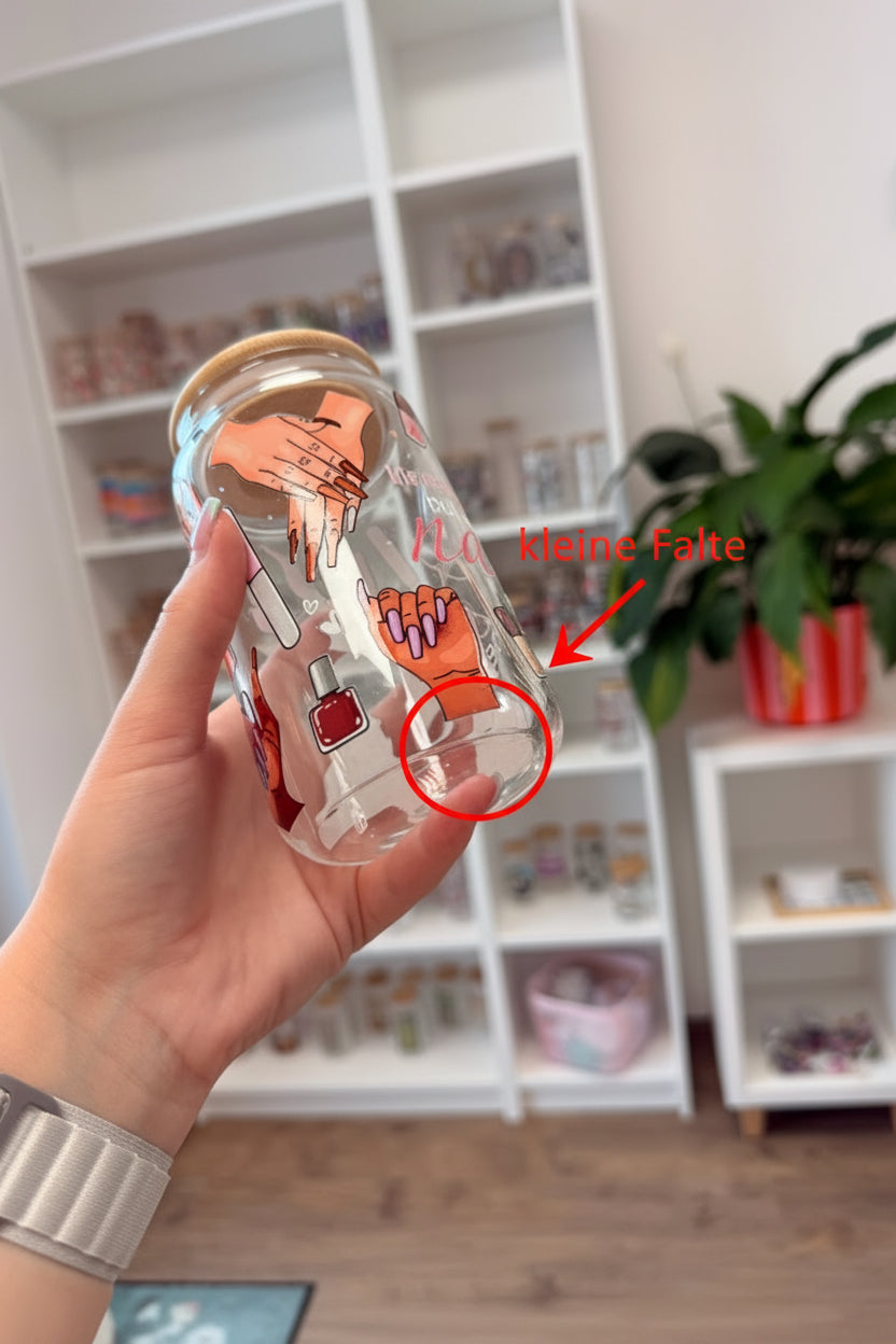 B-Ware* Glass Cup "Perfect Nails“ 16oz