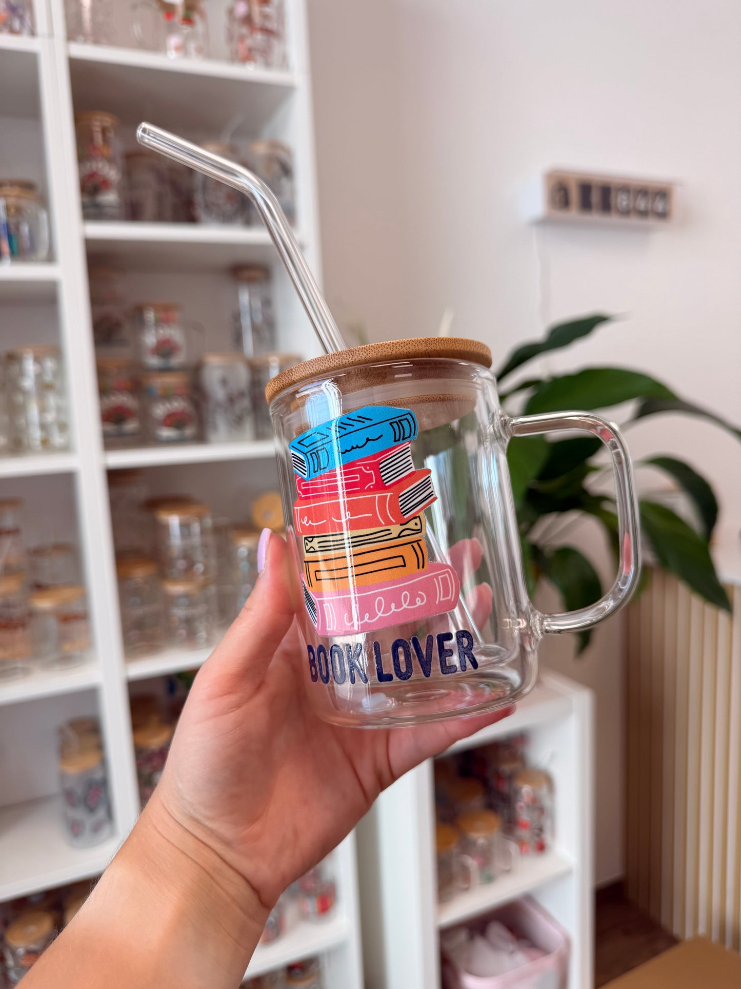 Glass Mug "Booklover“ doppelwandig 15oz