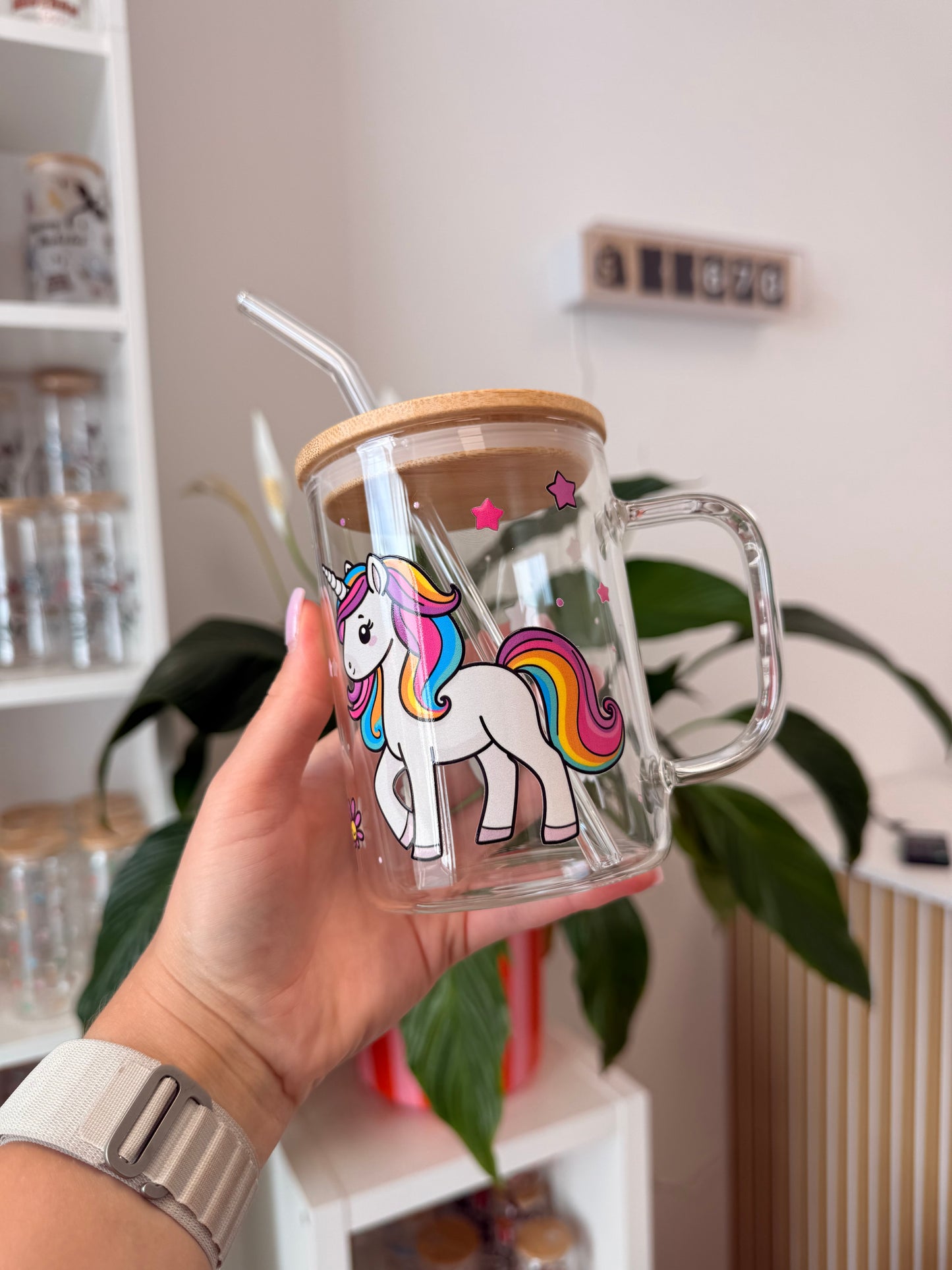 Glass Mug "Einhorn" 17oz